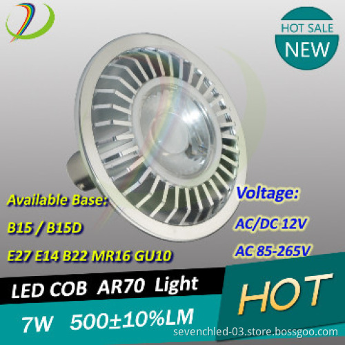 7W AR70 CRI>80 3000K Dimmable AR70 LED Ba15D light MR16 GU10 AR70